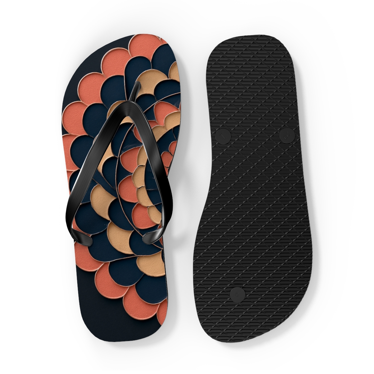 Ranunculus Spiral Pulse Array soft sole flip flops