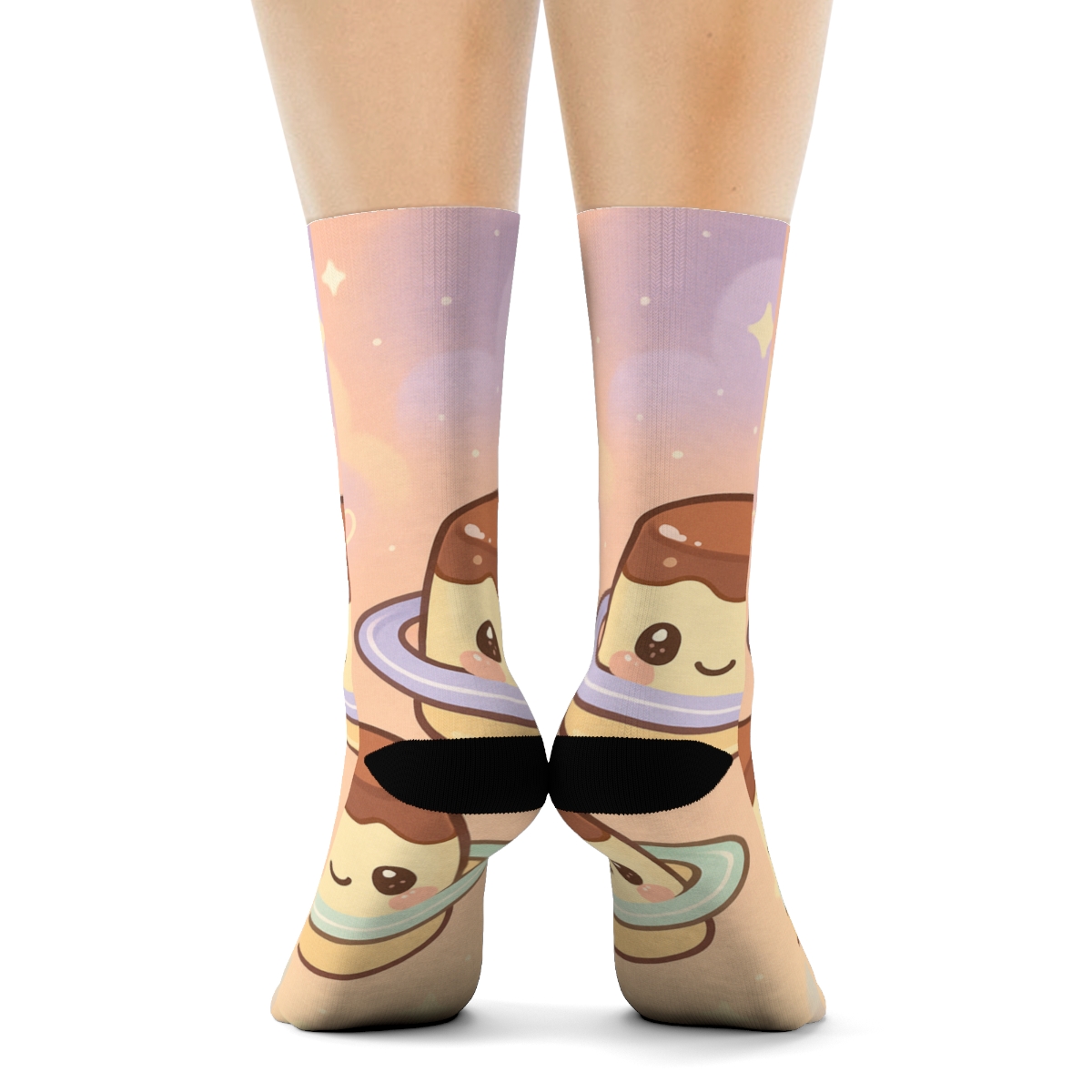Pastel Planet Pudding Pals designer logo socks