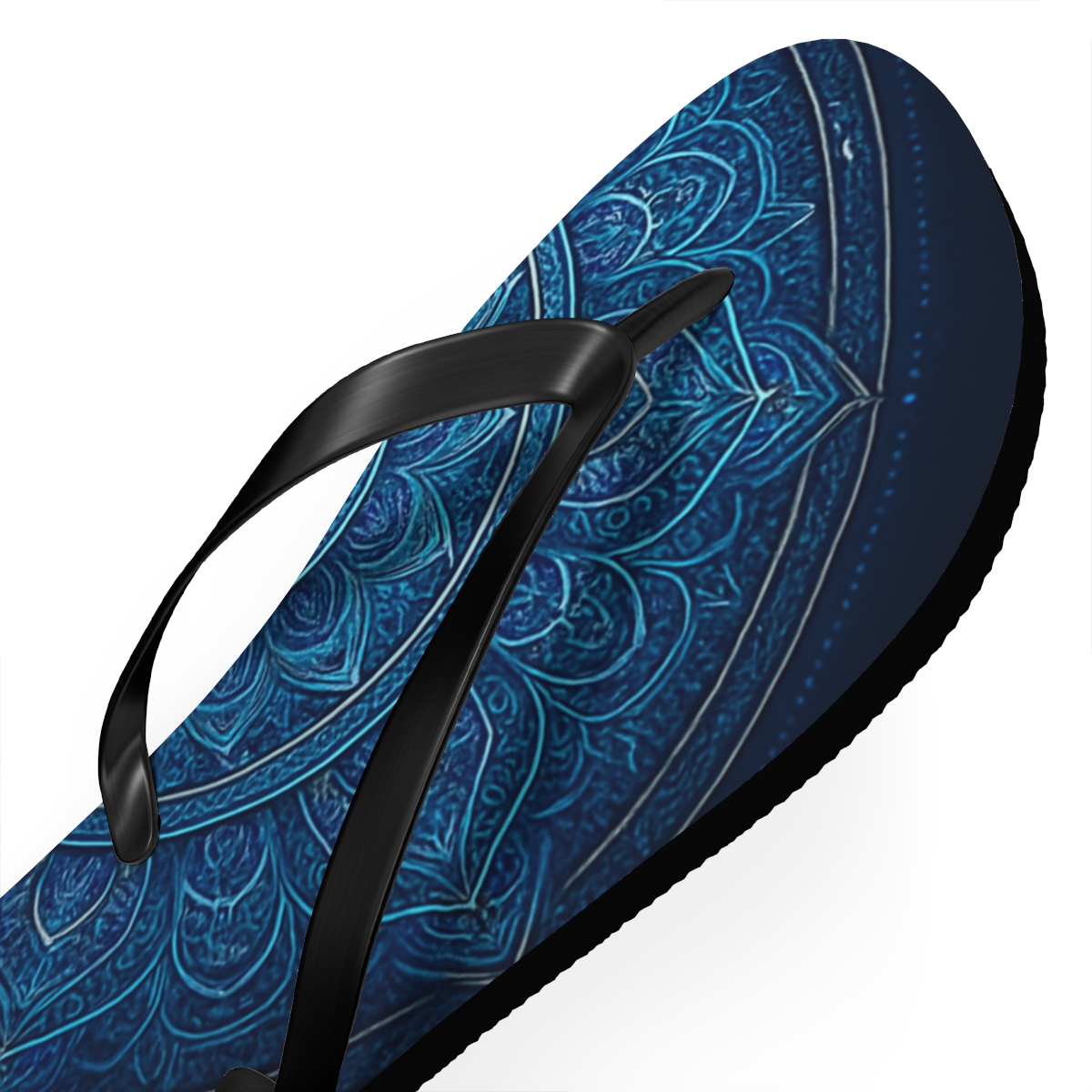 Prismatic Orbit Filigree Mandala custom flip flops