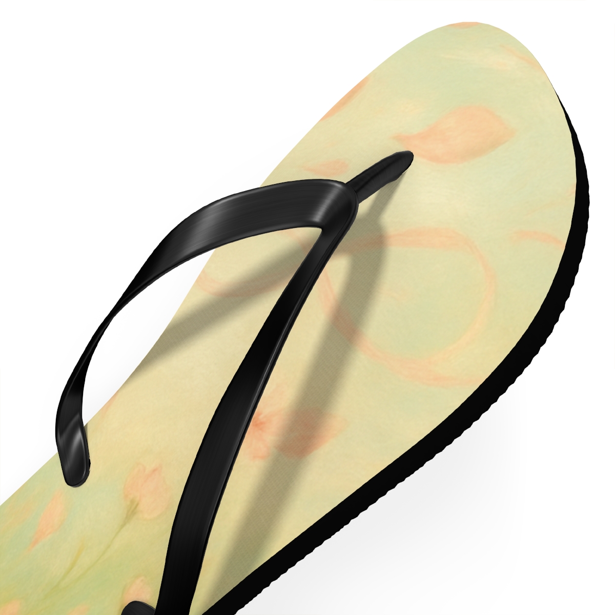 Spring Equinox Petal Drift colorful rubber flip flops