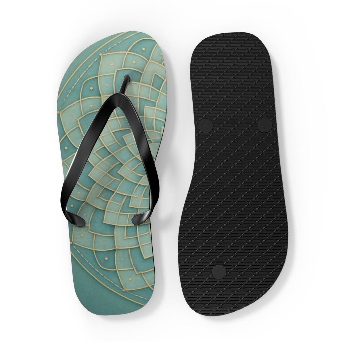 Radial Petal Lattice soft sole flip flops
