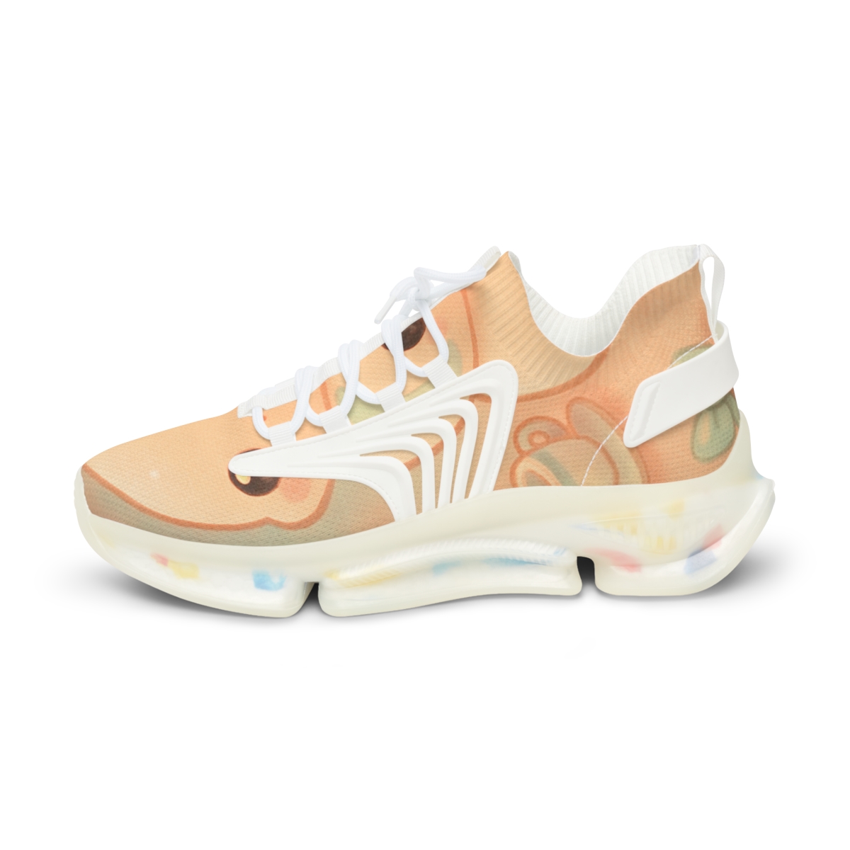 Peach Mochi Moonlets custom sneakers