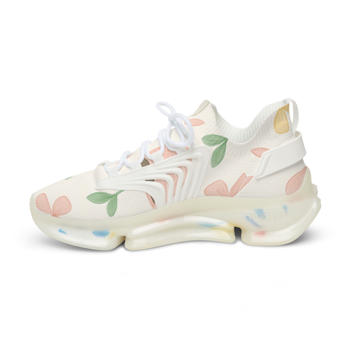 Spring Equinox Eggshell Garden Pattern stylish casual sneakers