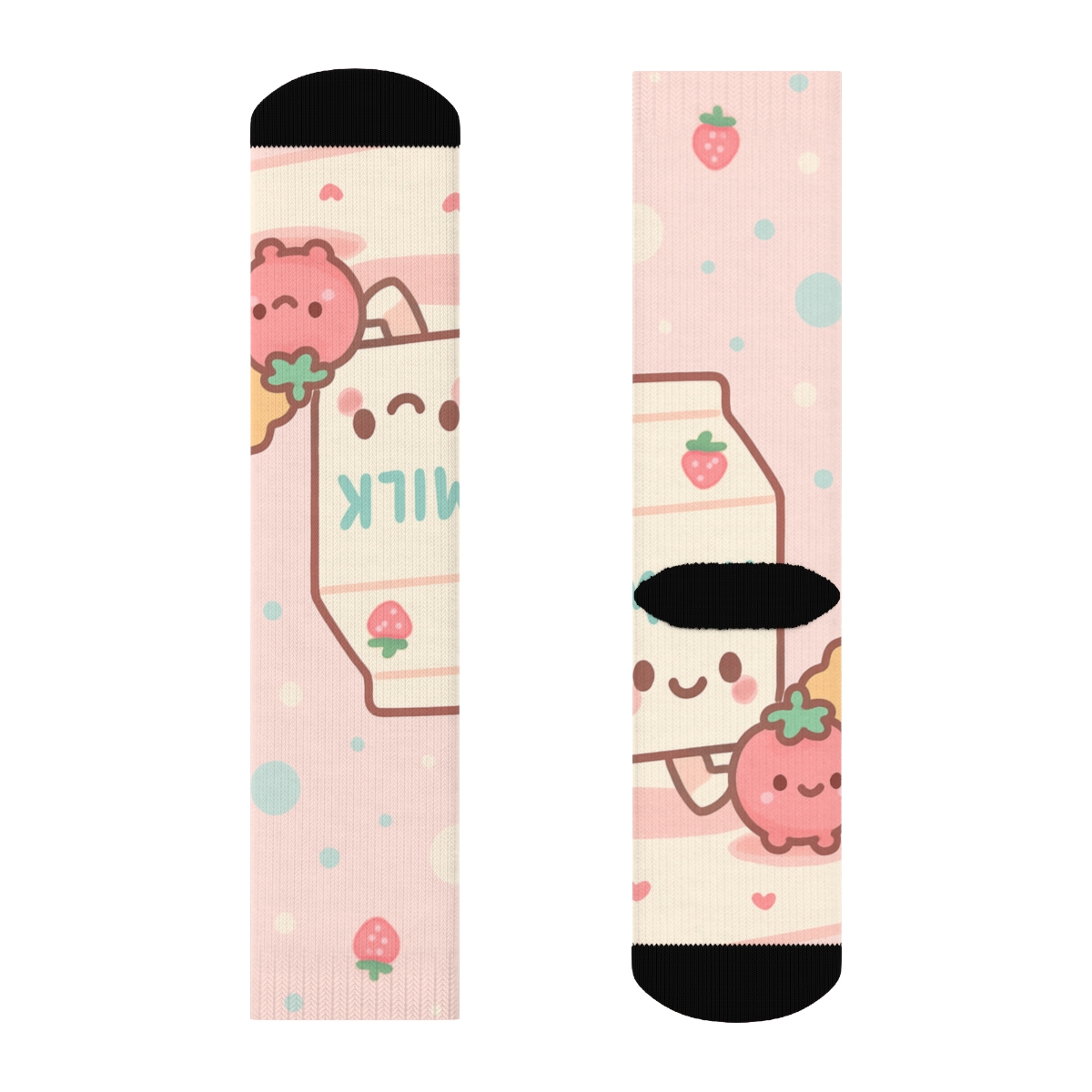 Strawberry Milk Carton Parade comfortable cotton socks