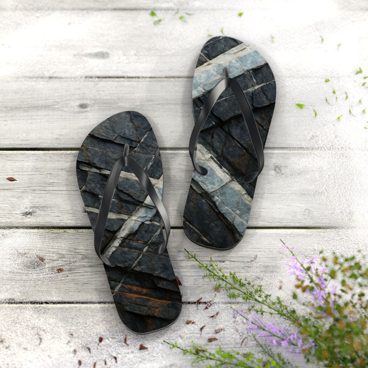 Quartz Vein Cascade comfortable casual flip flops