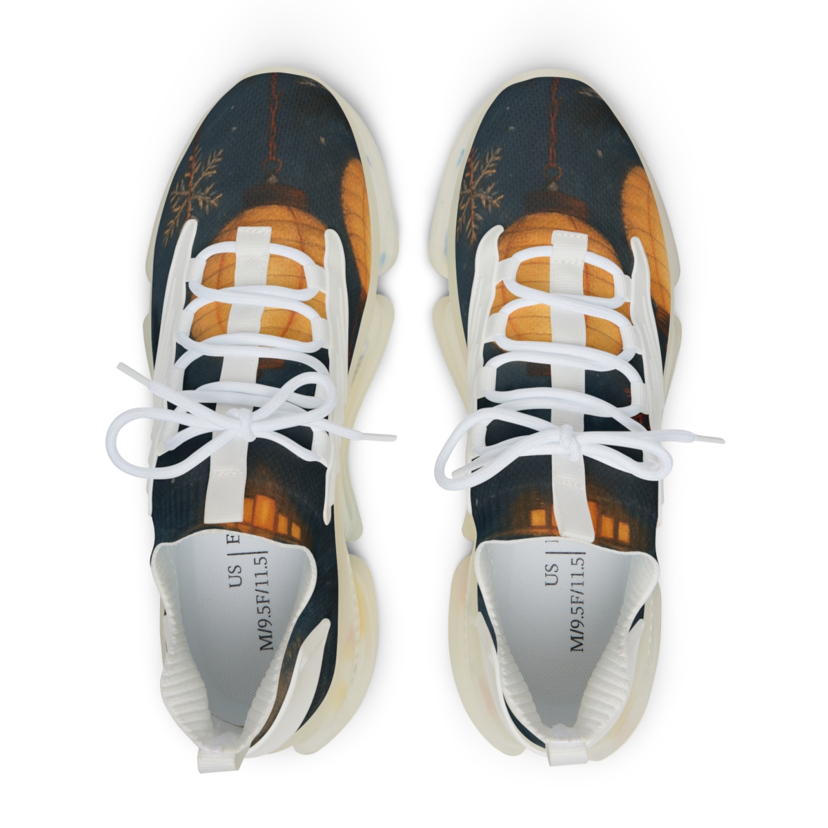 Lantern Lit Winter Eve Waltz personalized athletic sneakers