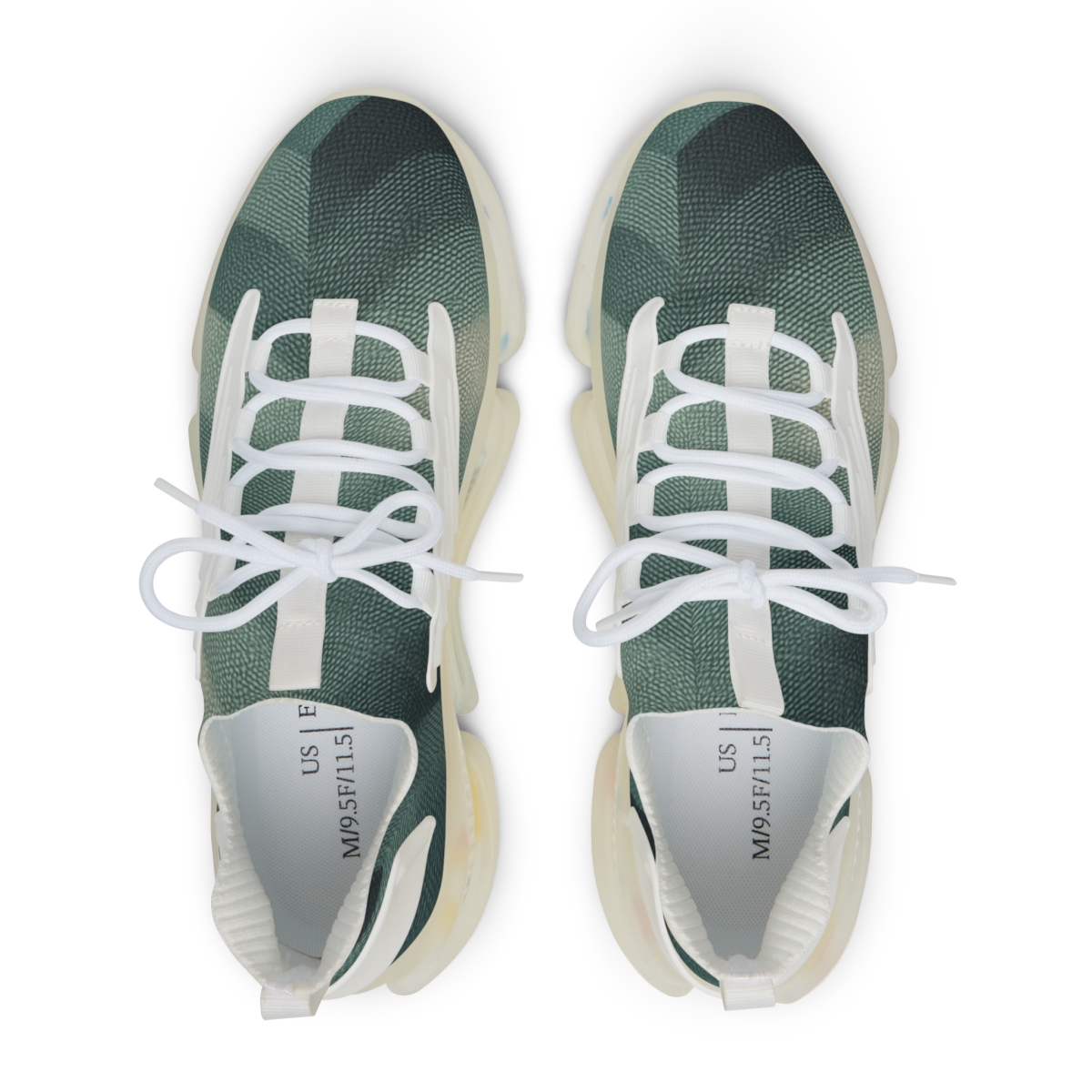 Moire Chevron Lattice unique printed sneakers