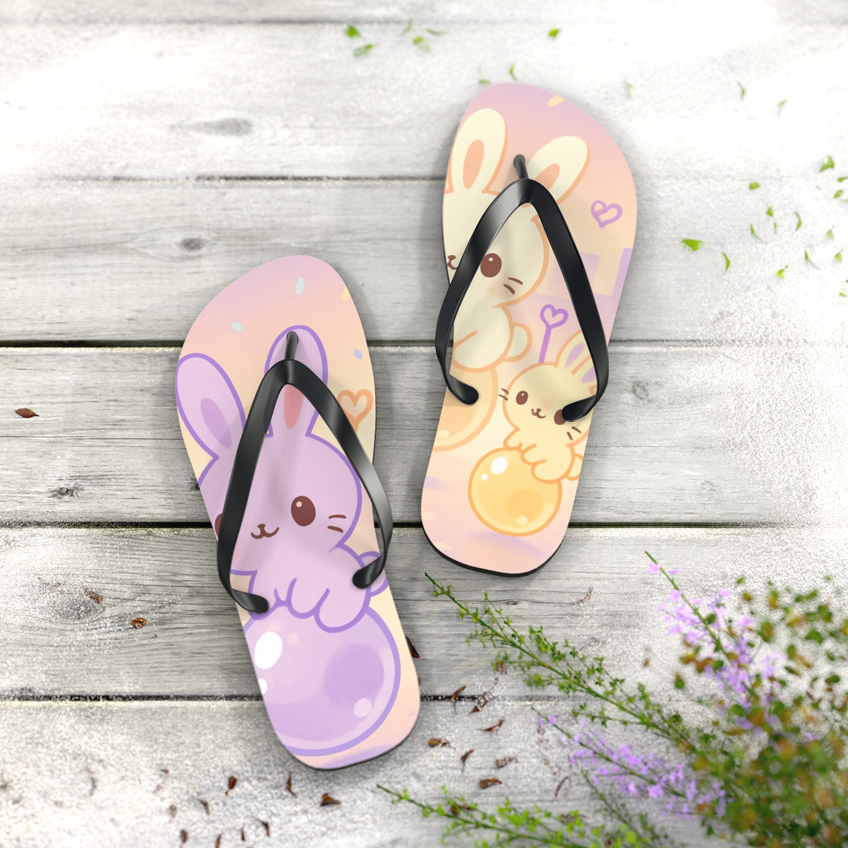 Kawaii Bubble Tea Stroll Flip Flops