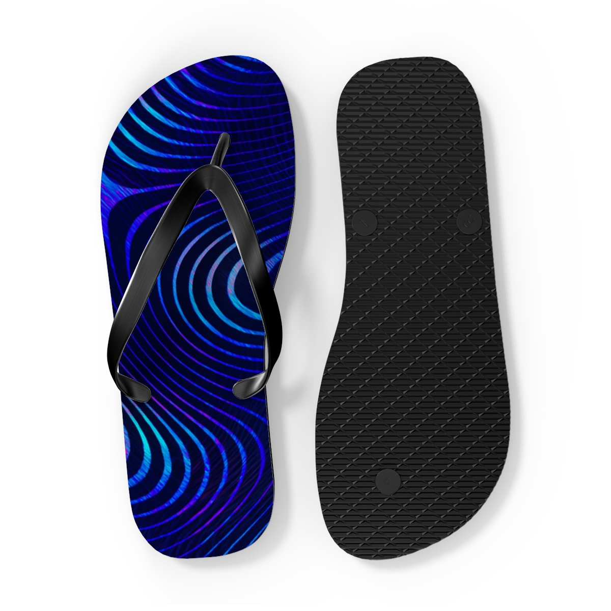 Moire Prism Overprint custom flip flops