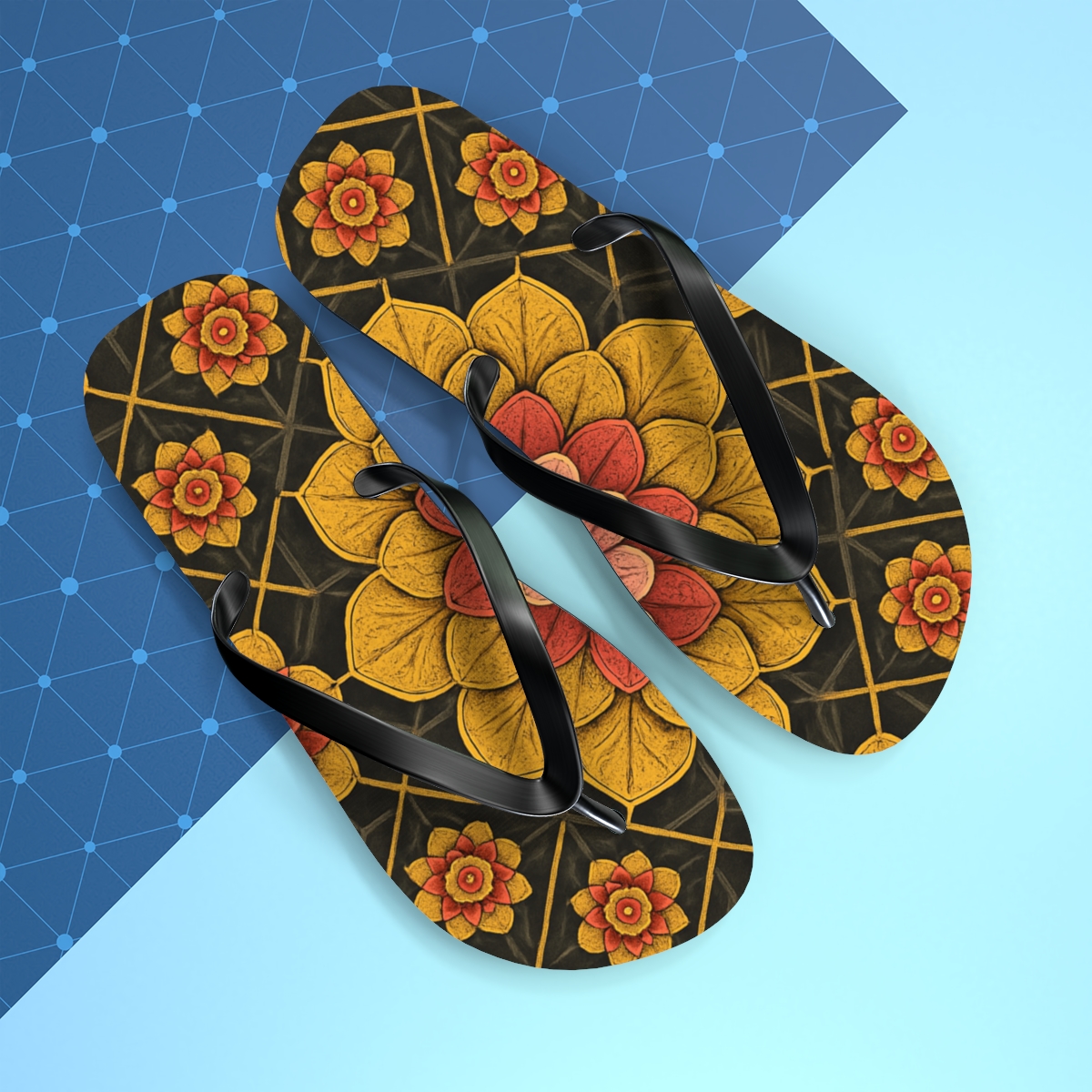 Lotus Circuit Rosette comfortable casual flip flops