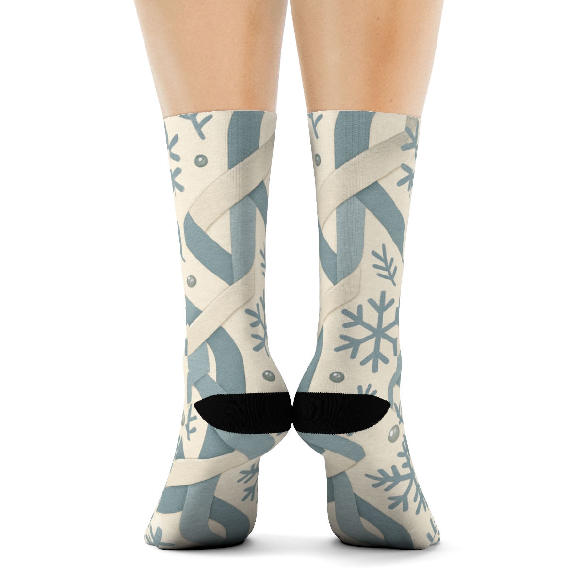 Winter Giftwrap Snowflake Weave sports performance socks