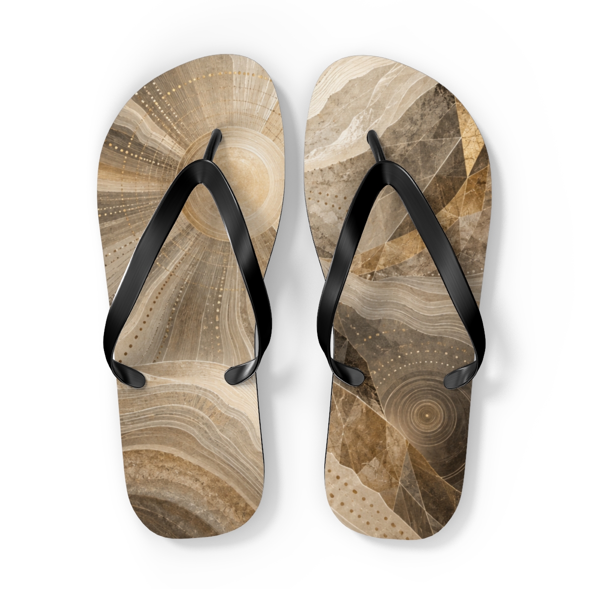 Angular Silt Halo Matrix colorful rubber flip flops [AI-be9b90cf-dc1b133731d9]