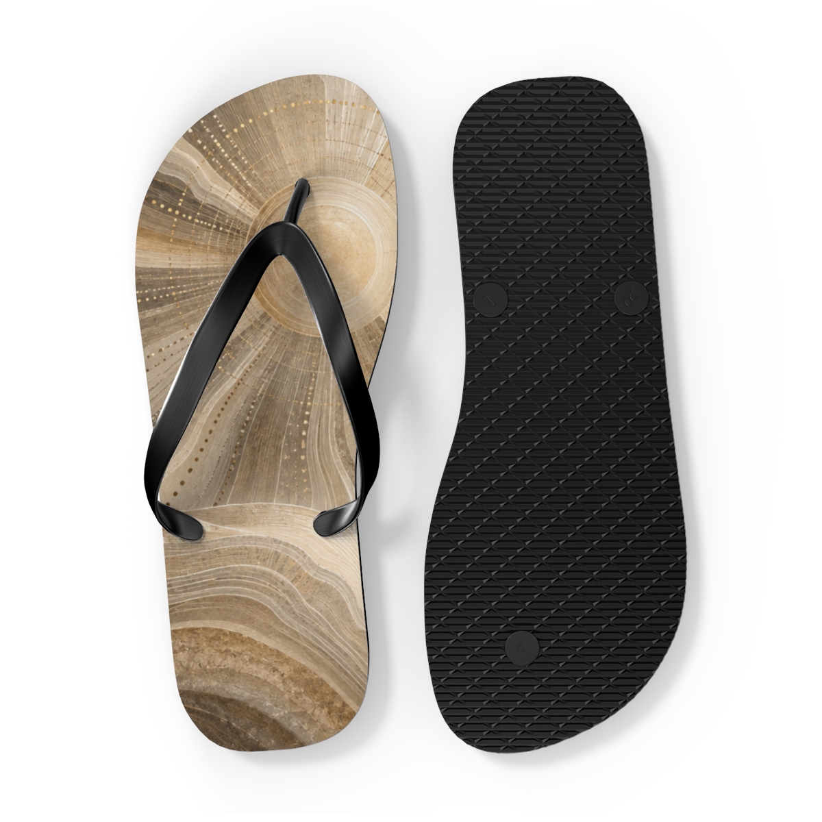 Angular Silt Halo Matrix colorful rubber flip flops [AI-be9b90cf-f10039452657]