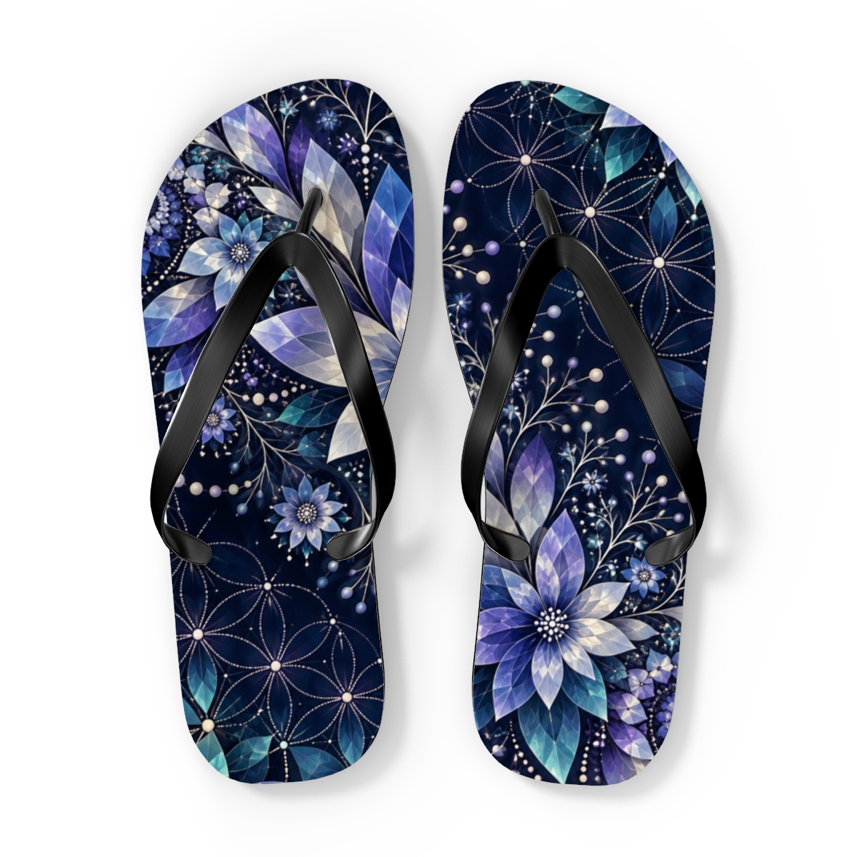 Aster Prism Vein Cascade unique graphic flip flops [AI-bc1d2422-1d8fbd601a27]