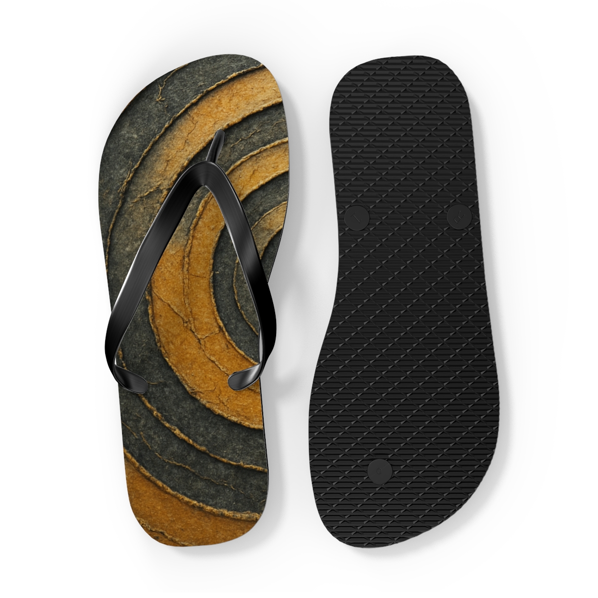 Auric Sediment Spiral soft sole flip flops