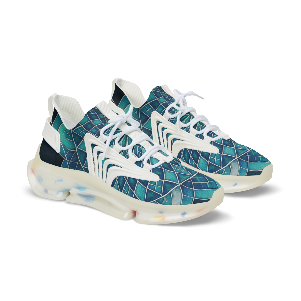 Aurora Lattice Rosette stylish casual sneakers