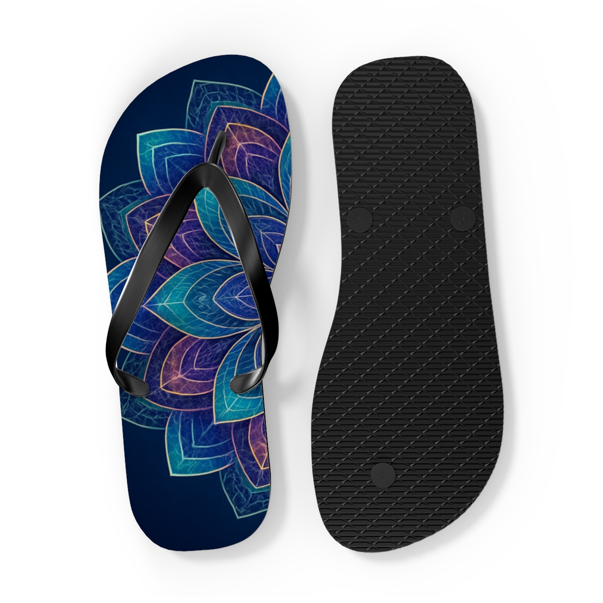 Aurora Prism Rosette unique graphic flip flops