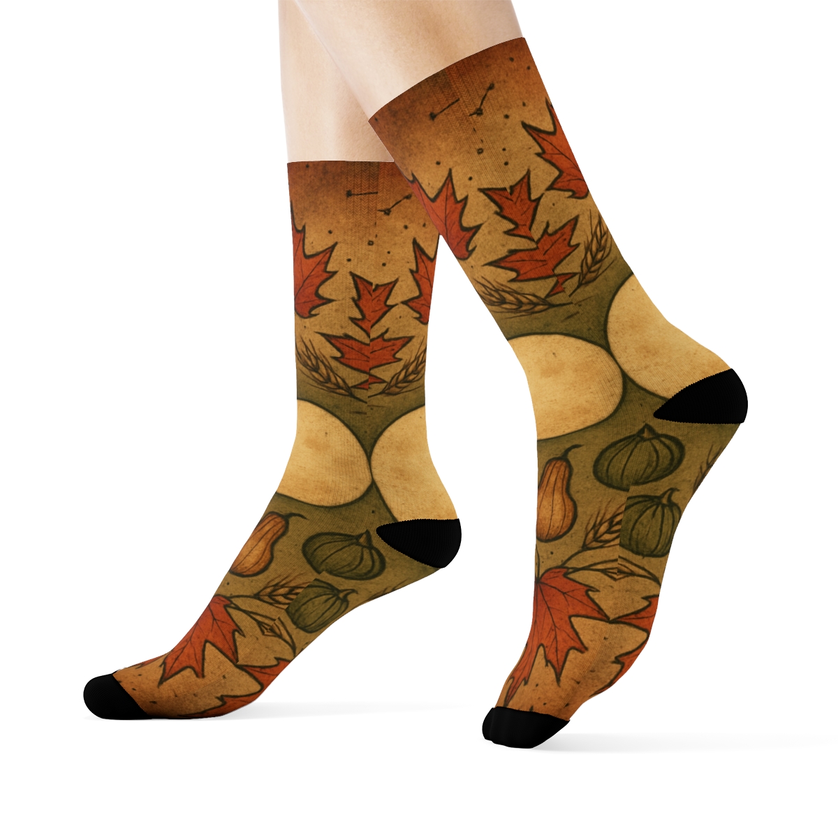 Autumn Equinox Harvest Constellation stylish patterned socks