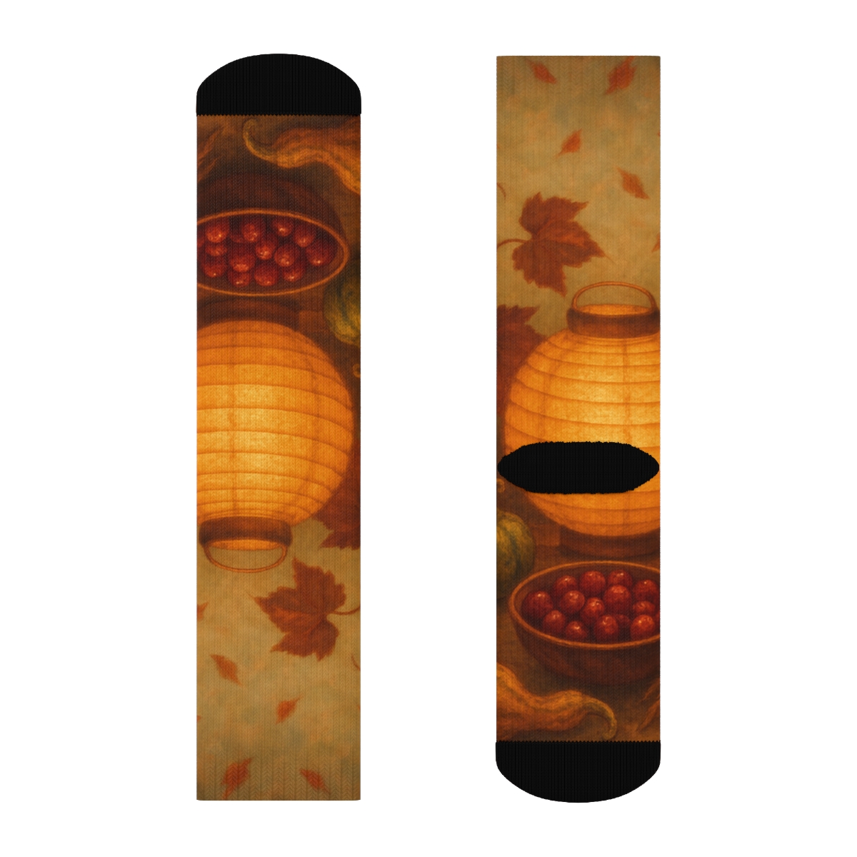 Autumn Equinox Lantern Harvest comfortable cotton socks