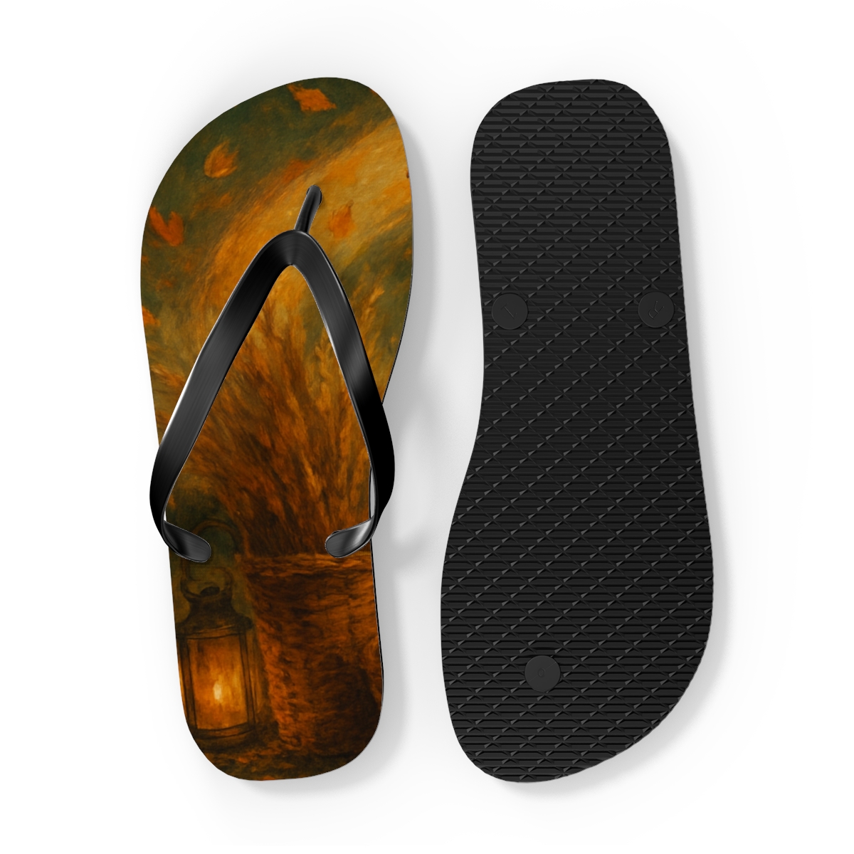 Autumn Harvest Aurora custom flip flops