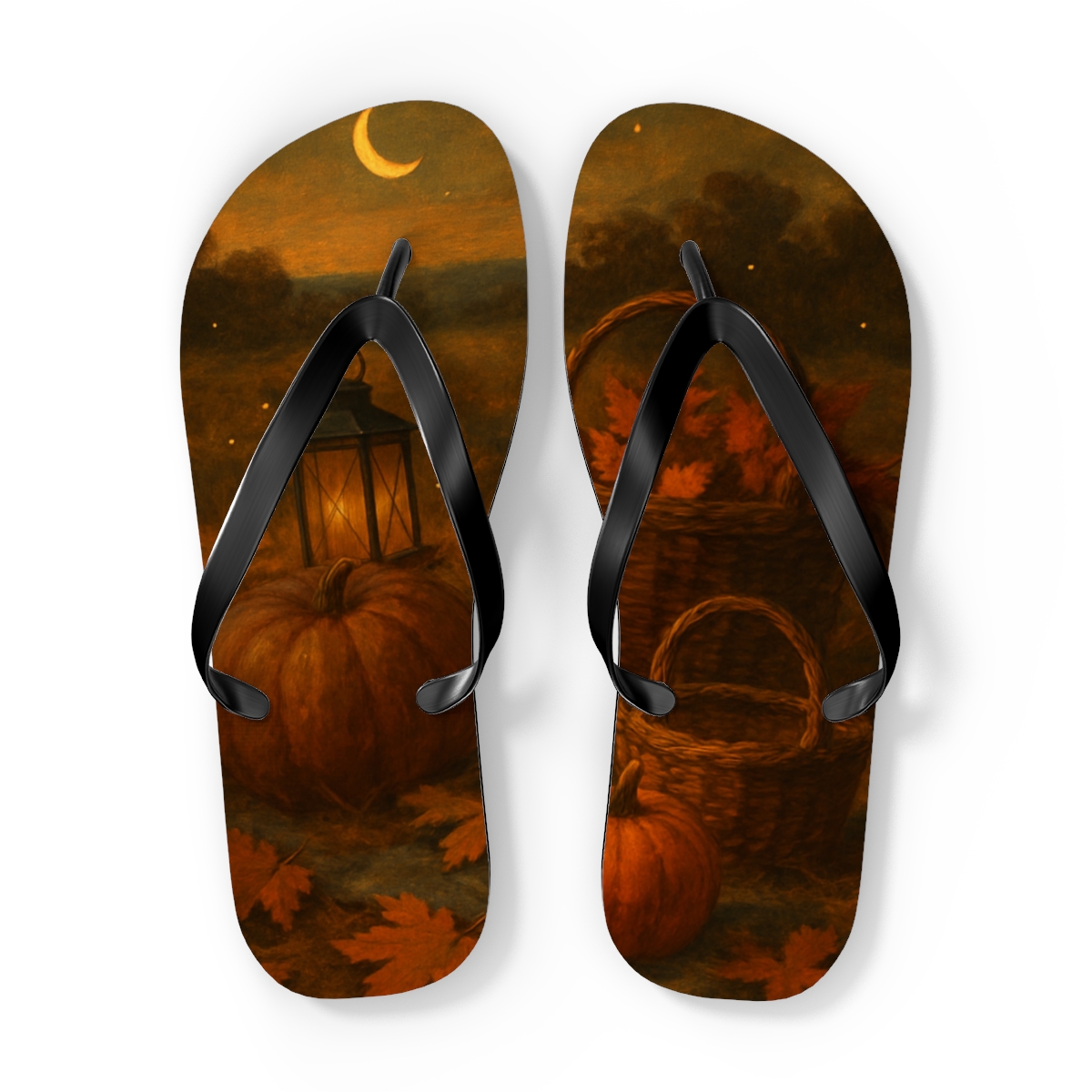 Twilight Harvest Glow Flip Flops