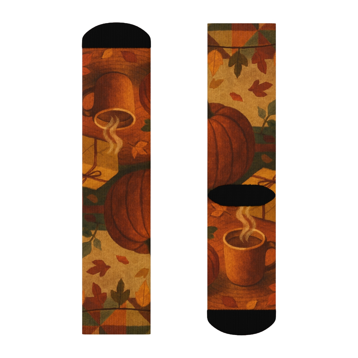 Autumn Hearth Mosaic trendy colorful socks