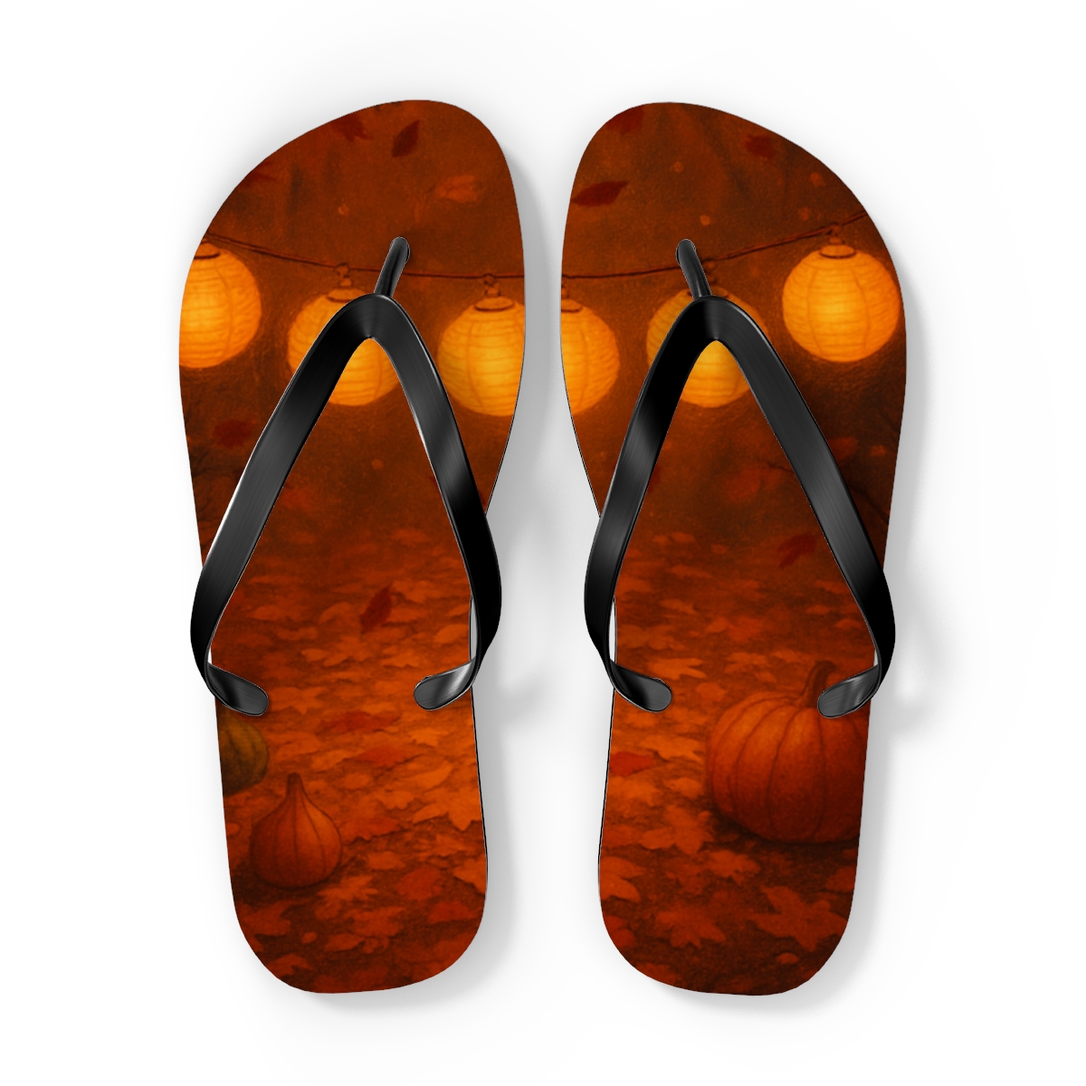 Autumn Lantern Ember soft sole flip flops