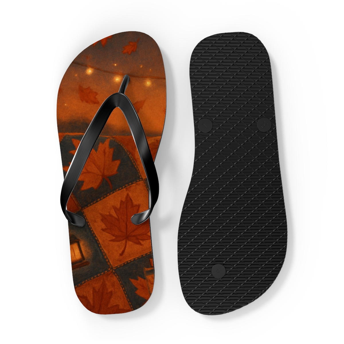 Autumn Lantern Nightfall Quilt comfortable casual flip flops