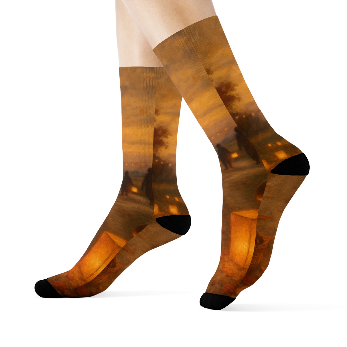 Autumn Lantern Parade custom socks