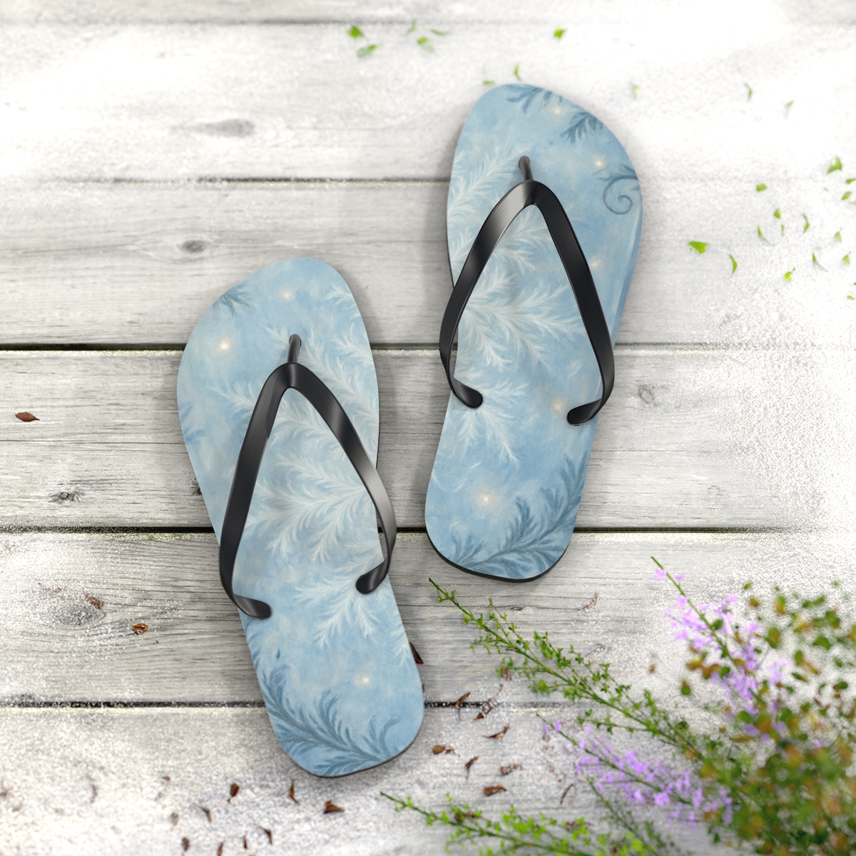 Frosted Morning Glow Flip Flops