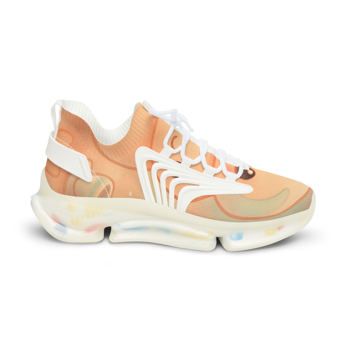Peach Mochi Moonlets custom sneakers