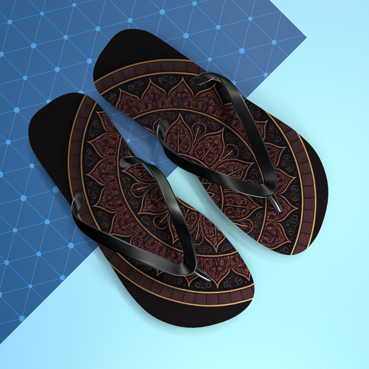 Velvet Orbit Filigree soft sole flip flops