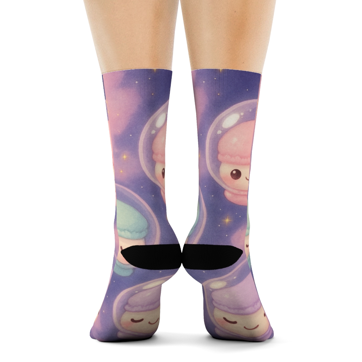 Cosmic Macaron Astronauts warm winter socks