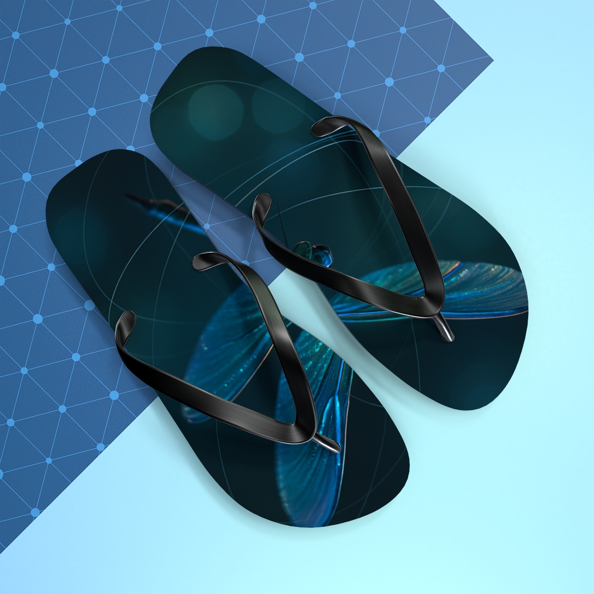 Prismatic Hover Of The Dragonfly unique graphic flip flops