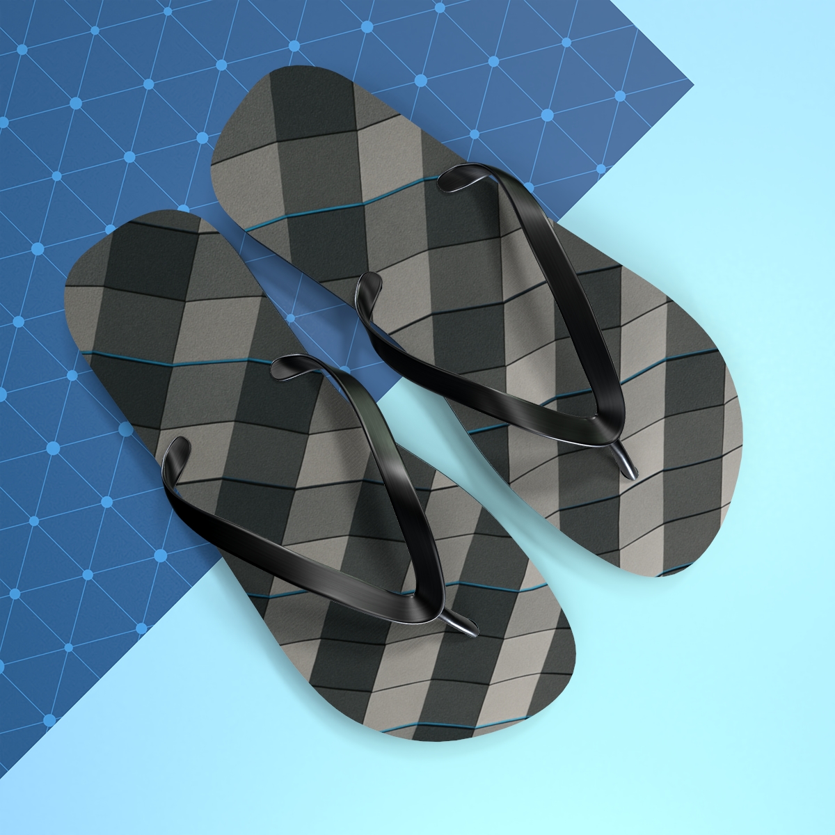 Quadrant Shear Grid stylish summer flip flops