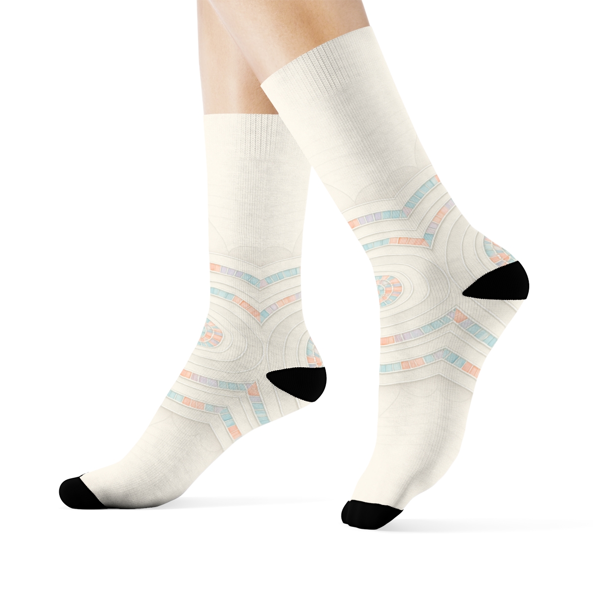 Opaline Ripple Mosaic Wheel custom socks