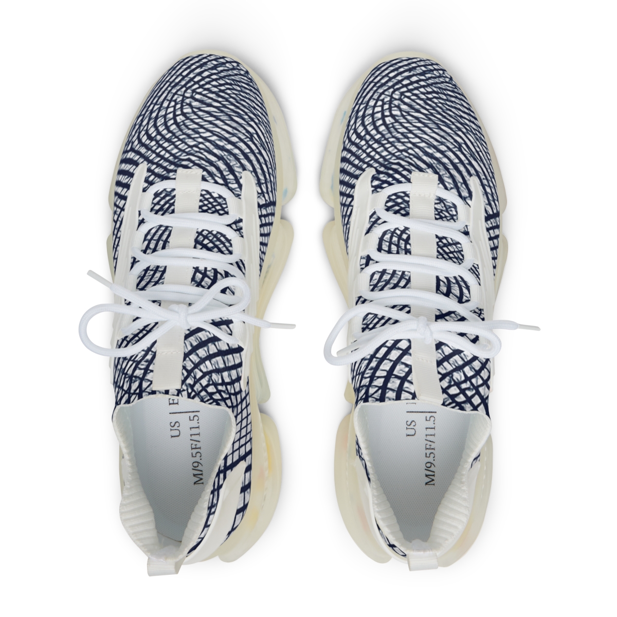 Phase Shift Grid Moire premium sport sneakers