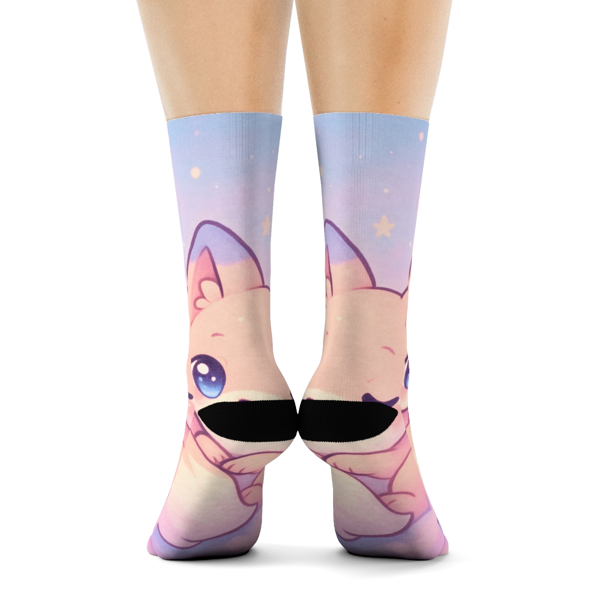 Cotton Candy Fox Nest custom socks