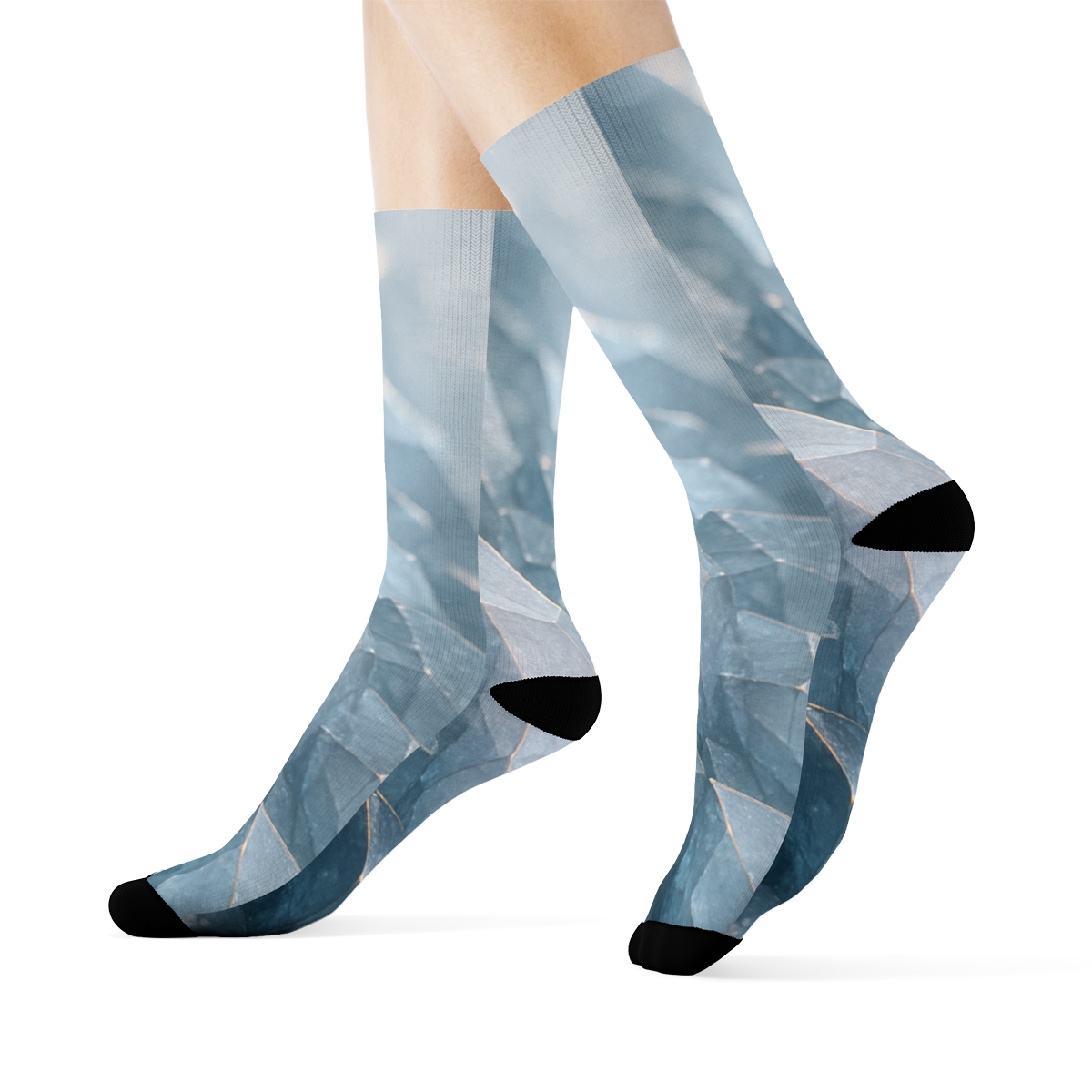 Mineral Facet Prism Drift personalized cozy socks