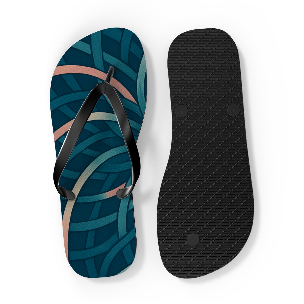 Cosmic Petal Interlace comfortable casual flip flops