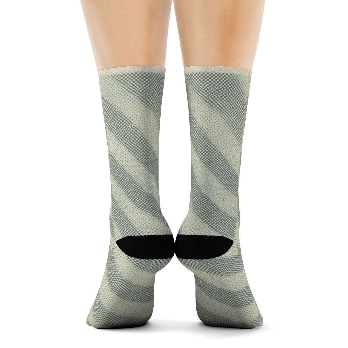 Orbital Microgrid Moire personalized cozy socks