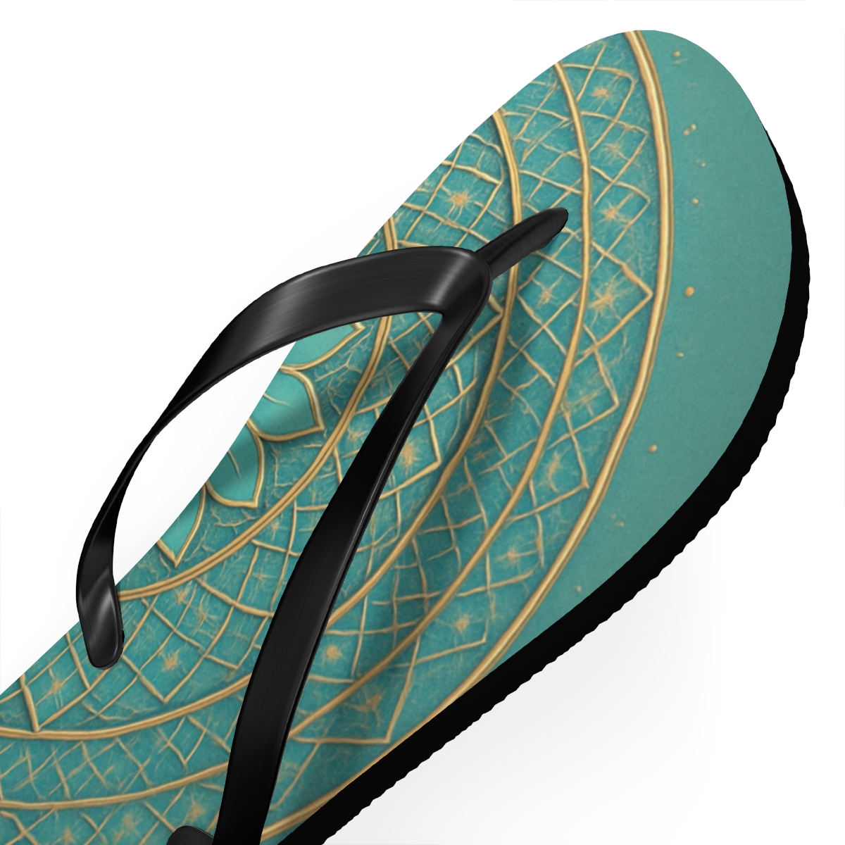 Radial Mosaic Bloom custom flip flops