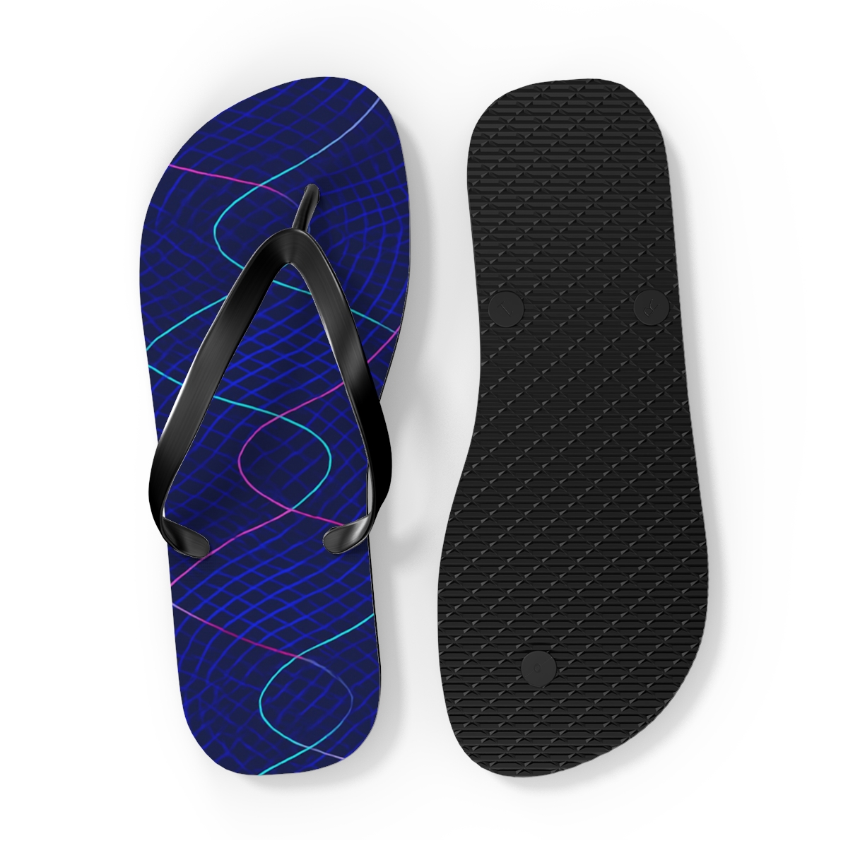 Moire Orbit Weave trendy printed flip flops
