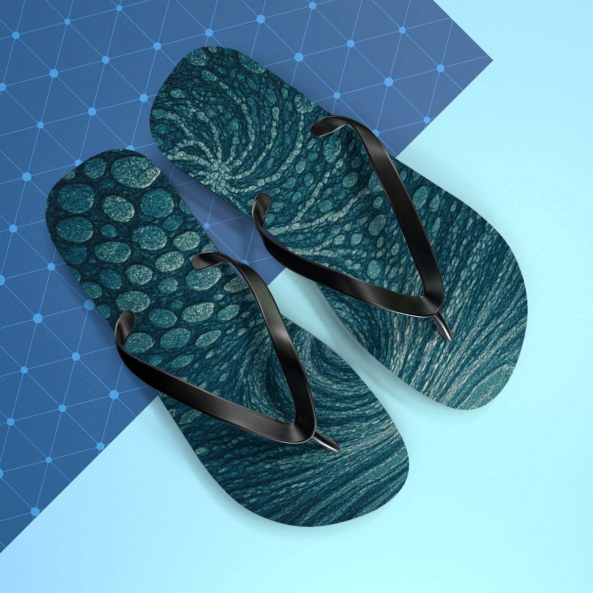 Eddy Lattice colorful rubber flip flops