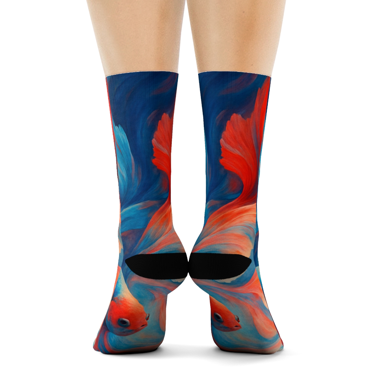 Color Dance Of The Betta Fish unique printed sockscustom socks