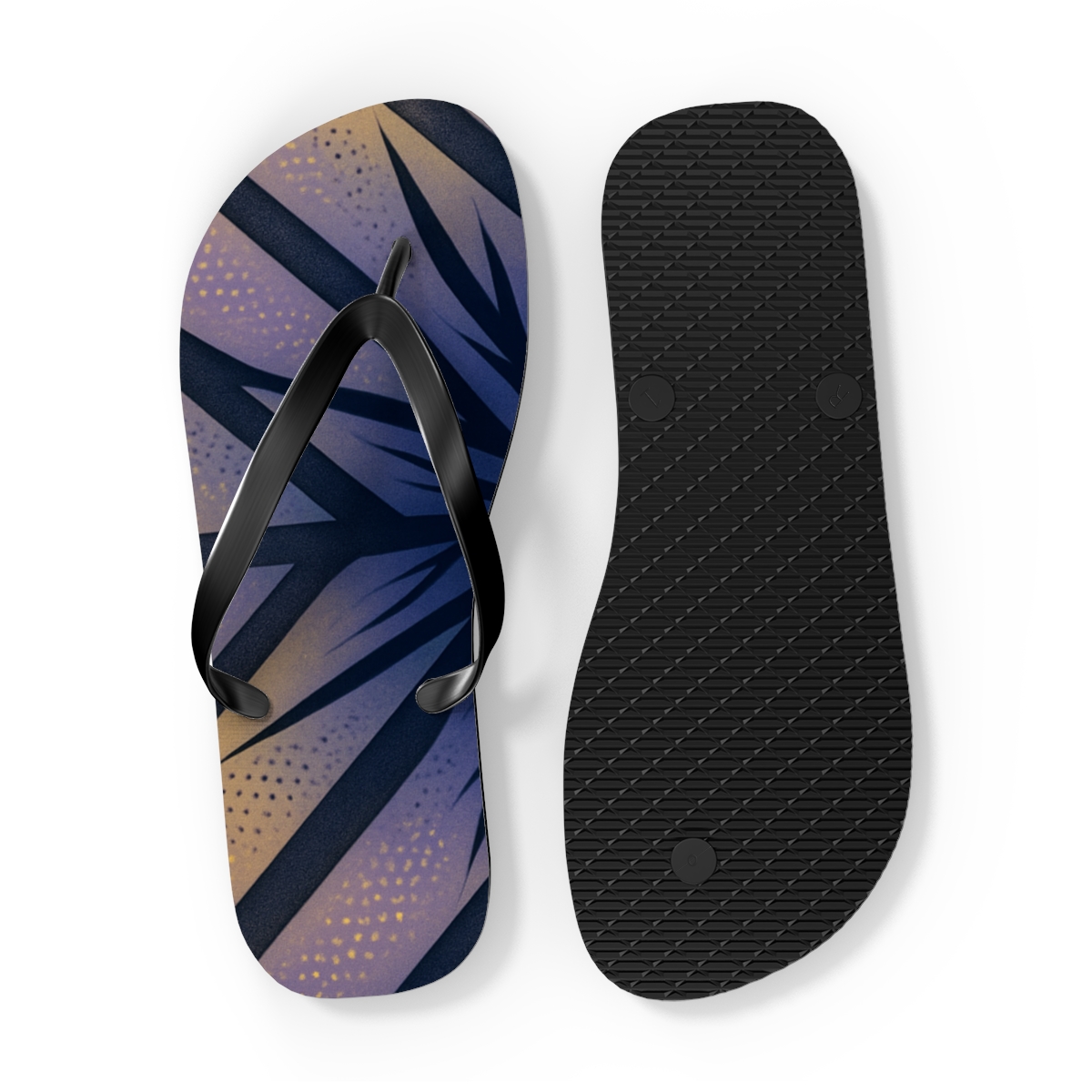Nebula Vein Starburst Weave colorful rubber flip flops