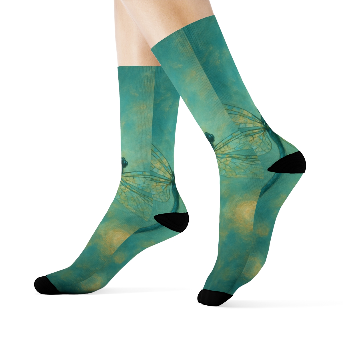 Glass Wing Reverie Of The Dragonfly sports performance socks