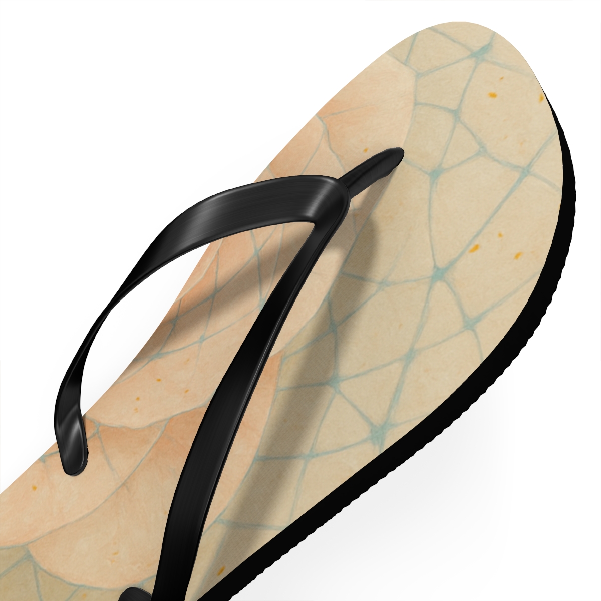 Petal Spiral Lattice unique graphic flip flops