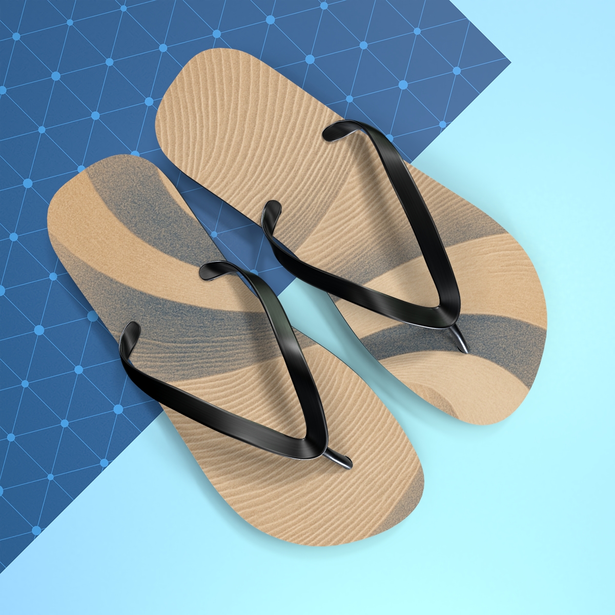 Wind Arc Ripple Weave trendy printed flip flops