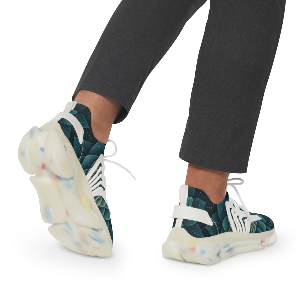 Ranunculus Fractal Ripple Array unique printed sneakers